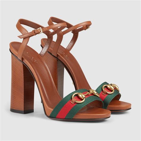 gucci red heel sandals|gucci denim sandal.